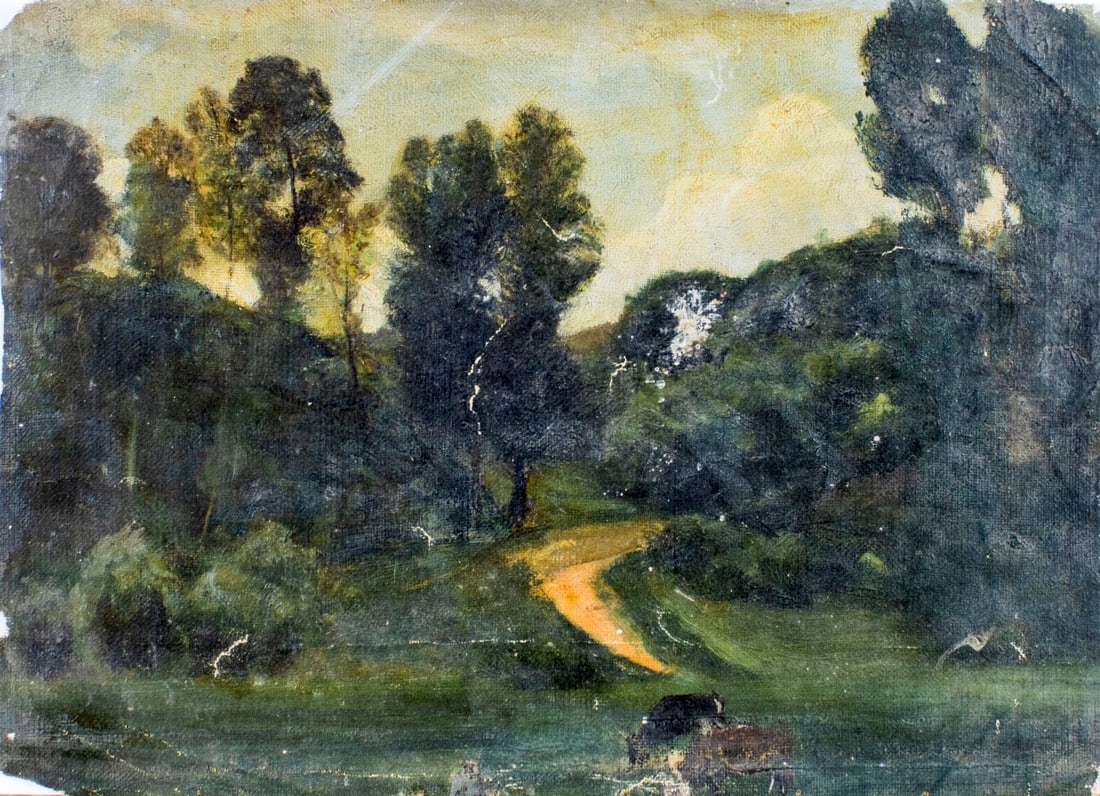 Artwork by John Worthington Mansfield, Forest Landscape, Made of oil on canvas