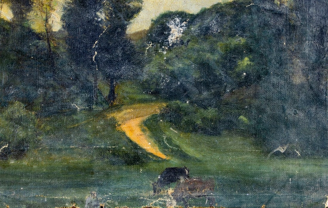 Artwork by John Worthington Mansfield, Forest Landscape, Made of oil on canvas