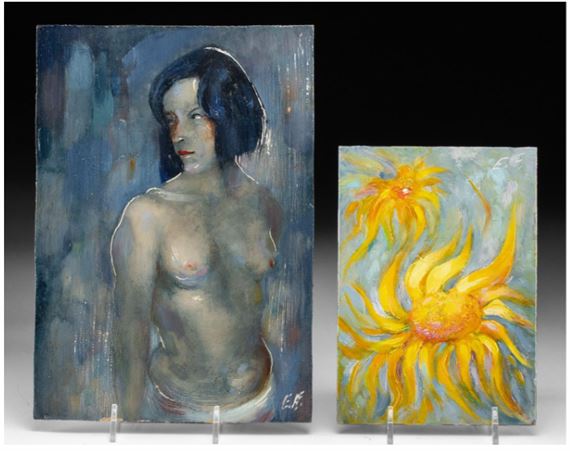 Female Nude; Sunflower by Edwin H. Friedman, 2004