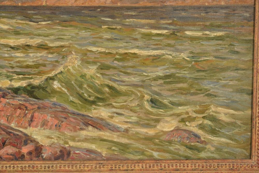 Artwork by Emil Biorn, Large seascape coastal inlet painting, Made of Oil on canvas