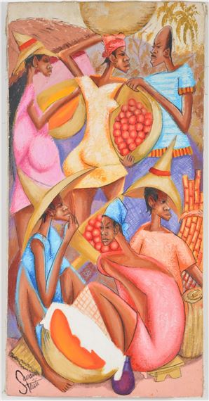 Petion Savain | Petion Savin. Haiti. Colorful scene of figures with ...