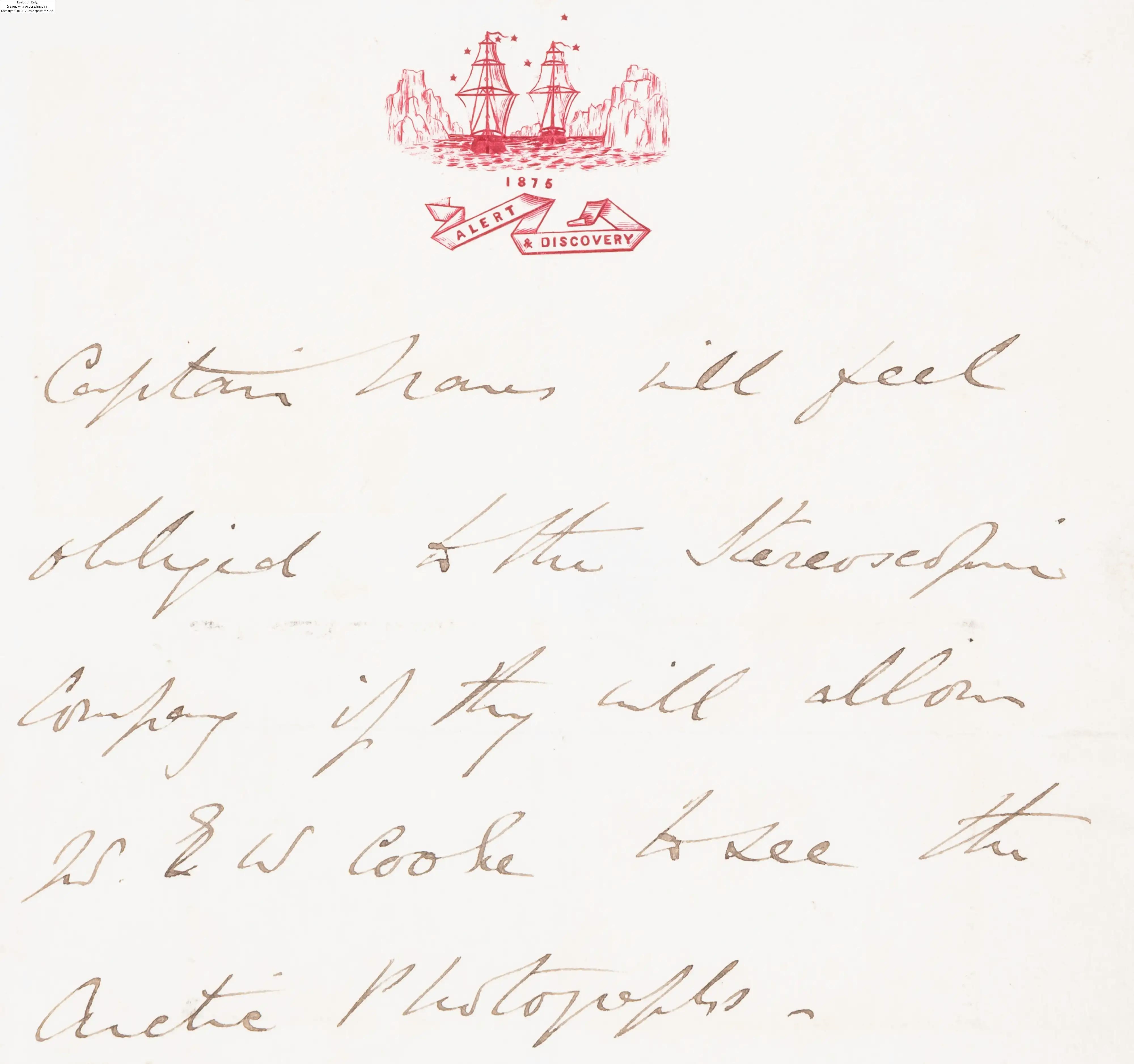Reach | Autograph note third person (1876) | MutualArt