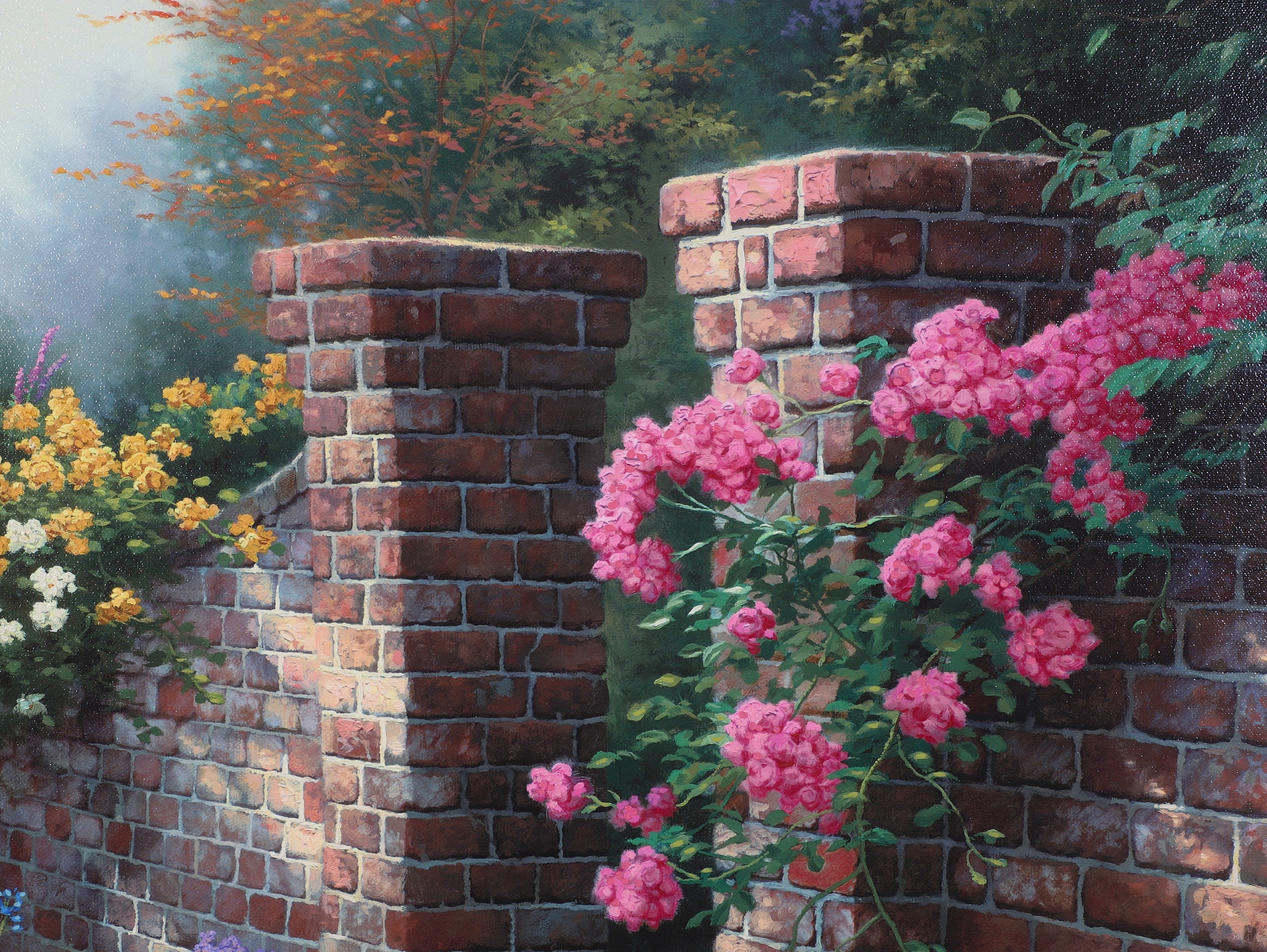 Thomas Kinkade | The Rose Garden | MutualArt