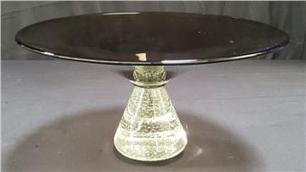 Carl Erickson hand blown glass compote - Carl Erickson