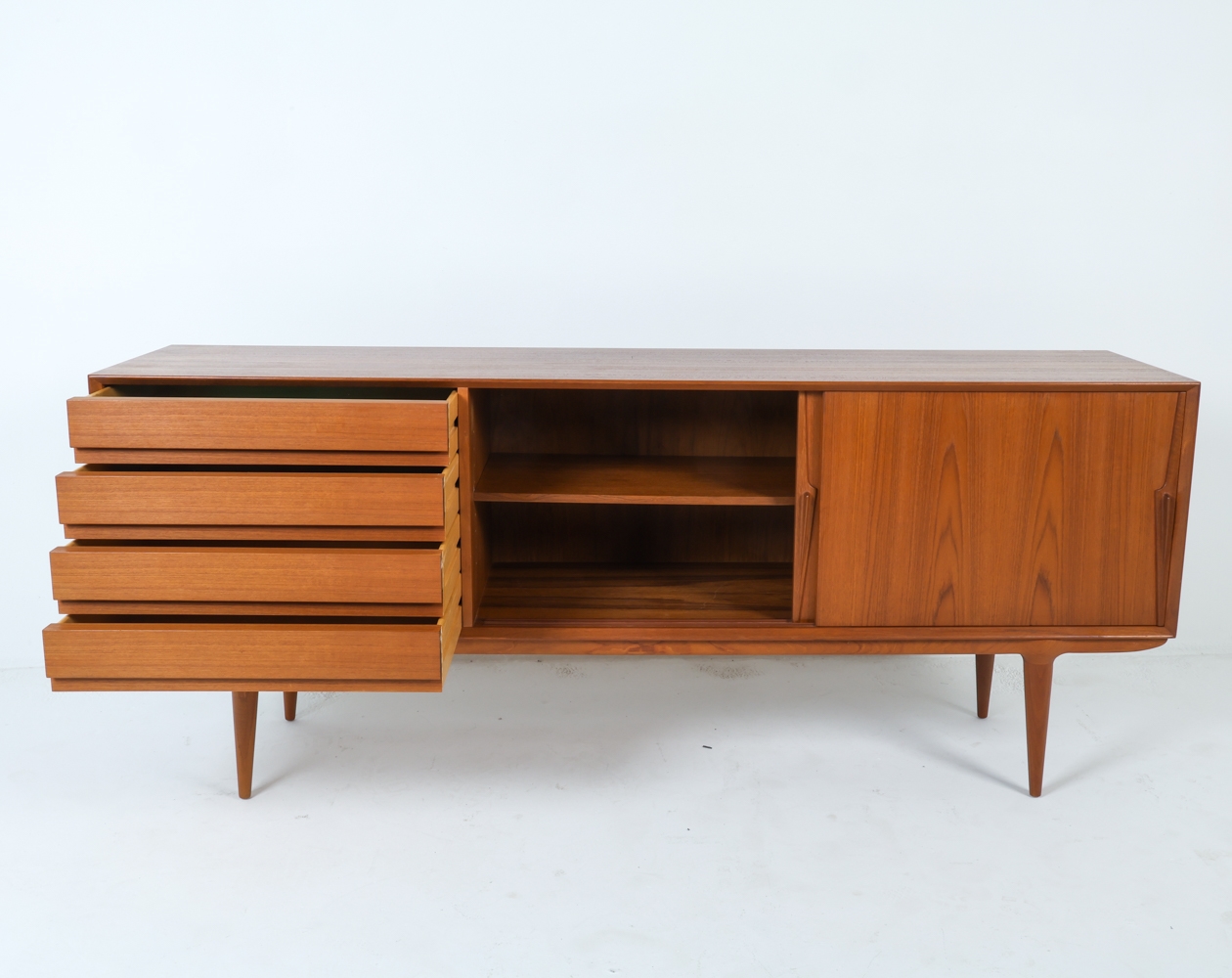 Artwork by Omann Jun, OMANN JUN MODEL18 DANISH TEAK SIDEBOARD C. 1960S, Made of TEAK