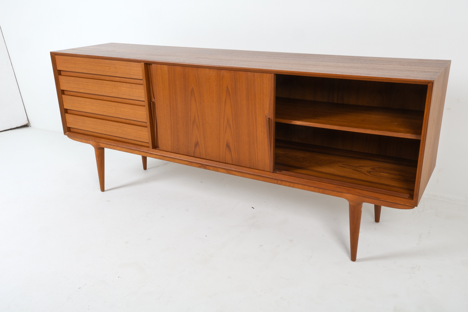 Artwork by Omann Jun, OMANN JUN MODEL18 DANISH TEAK SIDEBOARD C. 1960S, Made of TEAK