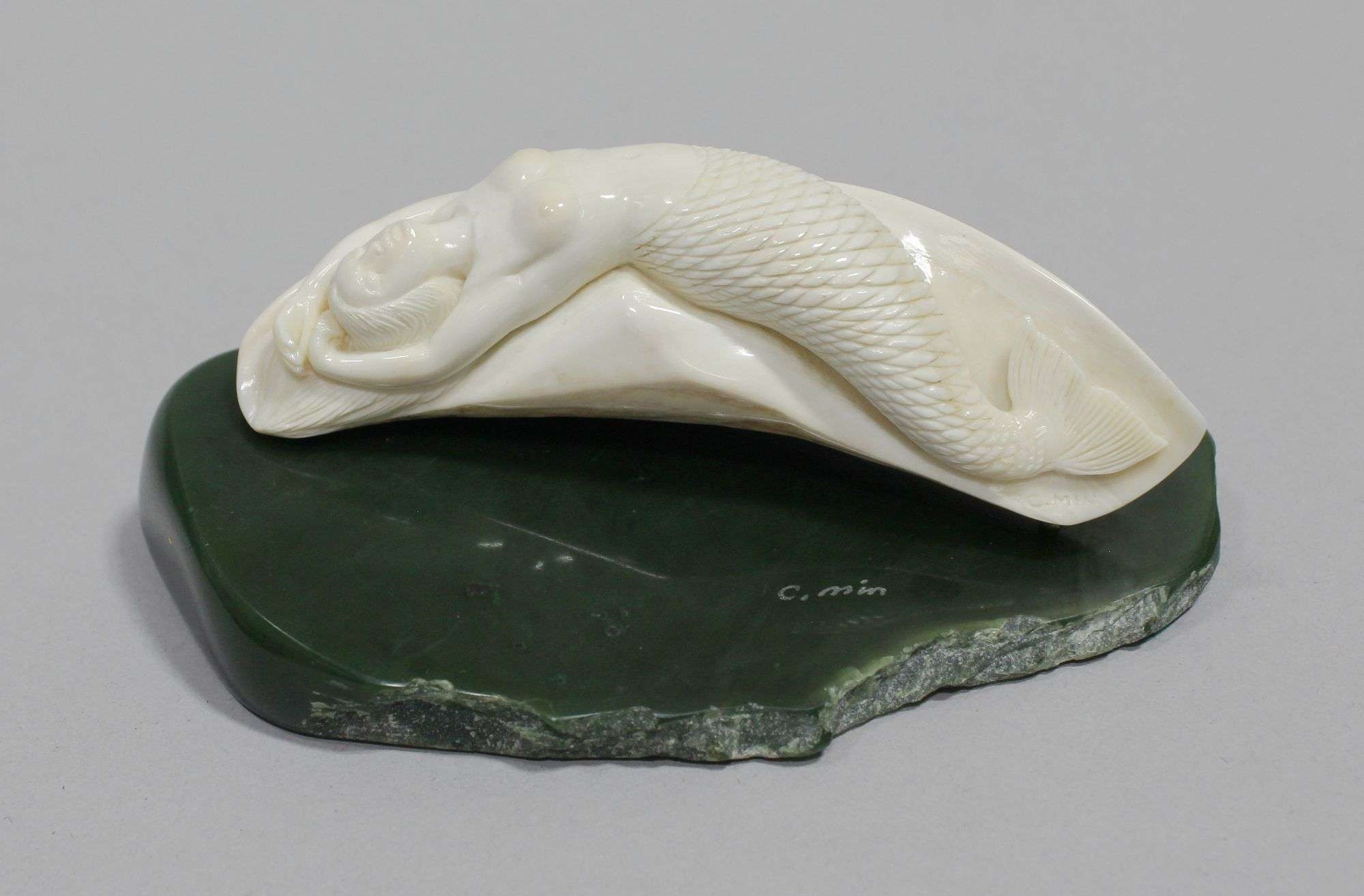 Artwork by Charles C. Min Hu, FIGURINE, Made of carved ivory
