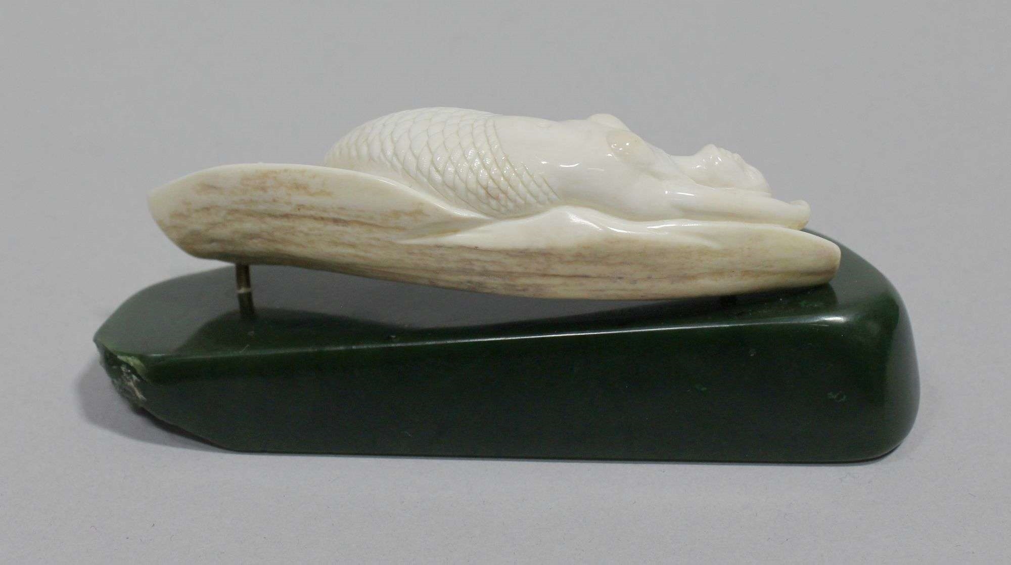 Artwork by Charles C. Min Hu, FIGURINE, Made of carved ivory