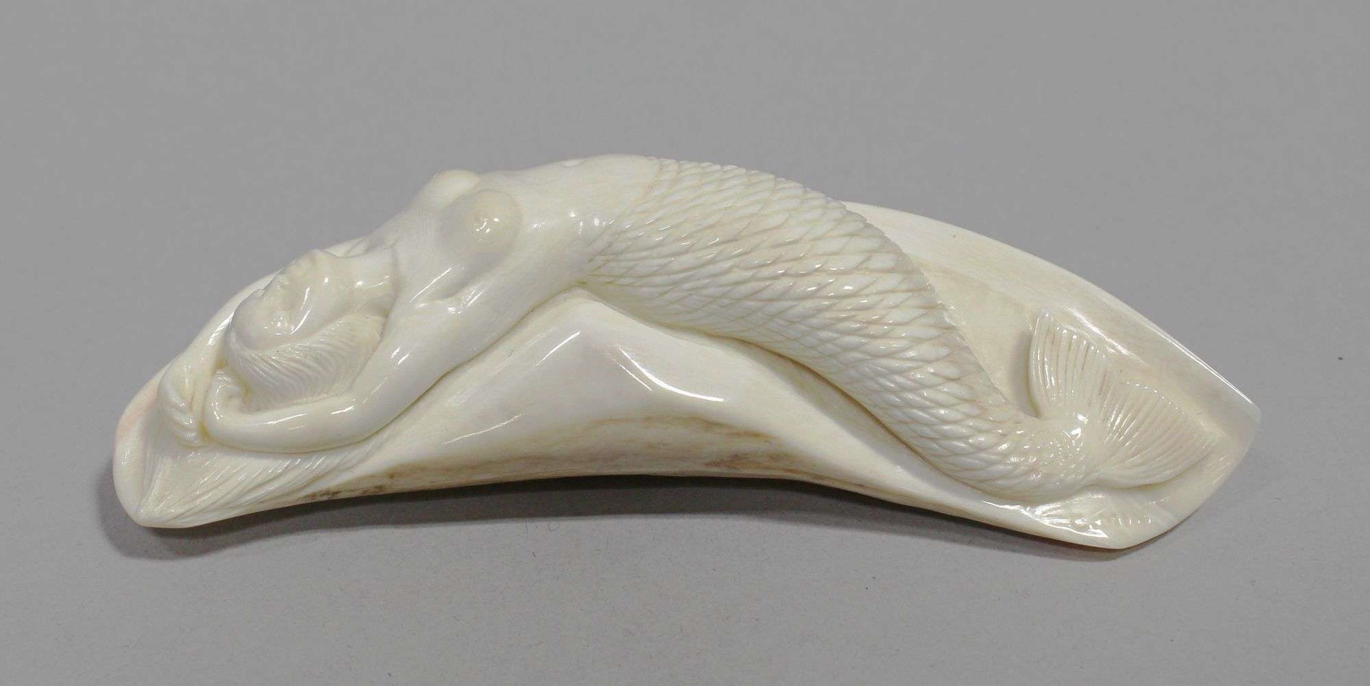 Artwork by Charles C. Min Hu, FIGURINE, Made of carved ivory