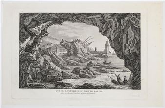 Vue de l'intérieur du Port de BASTIA, prise de dessous le Rocher qui porte la citadelle. - Claude Fessard