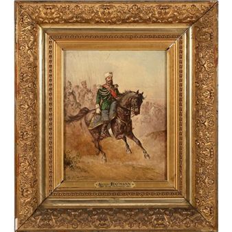 The cavalry charge - Adolphe Baumann