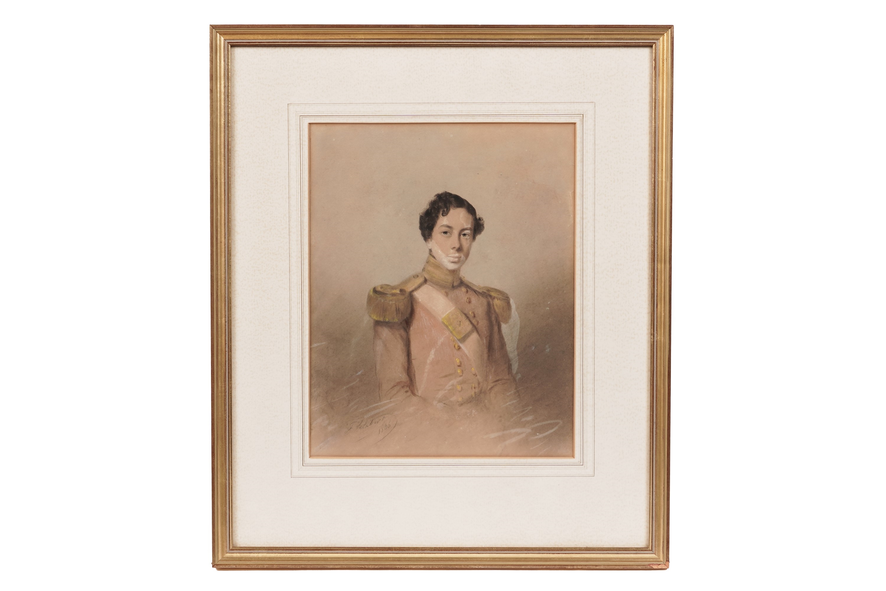 Artwork by Firmin Salabert, Portrait of an Officer, Made of watercolour drawing