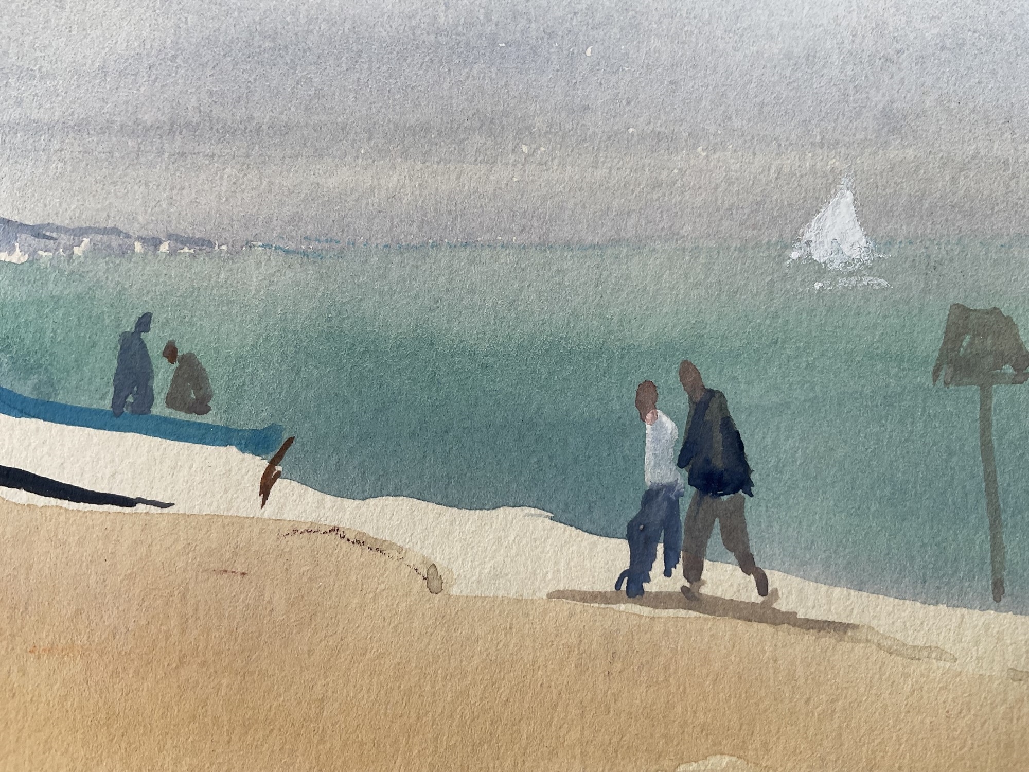 Artwork by Jean Dryden Alexander, 'Morning on the Shore, Made of watercolour