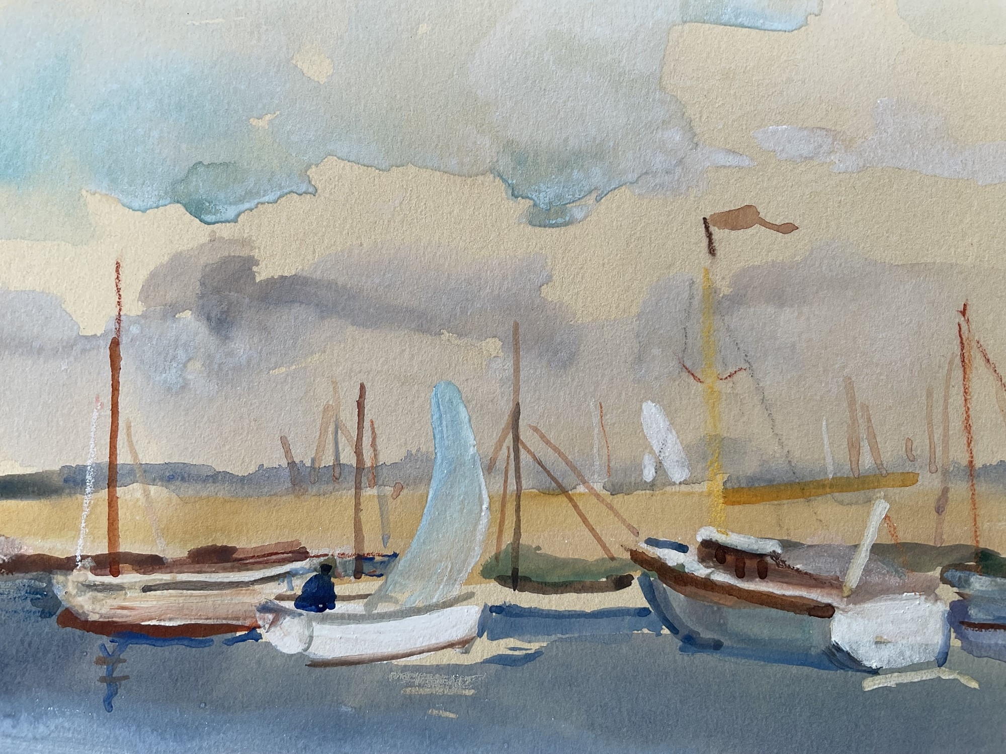 Artwork by Jean Dryden Alexander, 'Sunshine on the Backwater, Made of watercolour