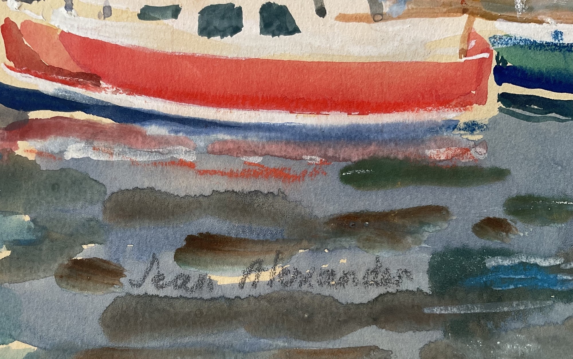 Artwork by Jean Dryden Alexander, 'Sunshine on the Backwater, Made of watercolour