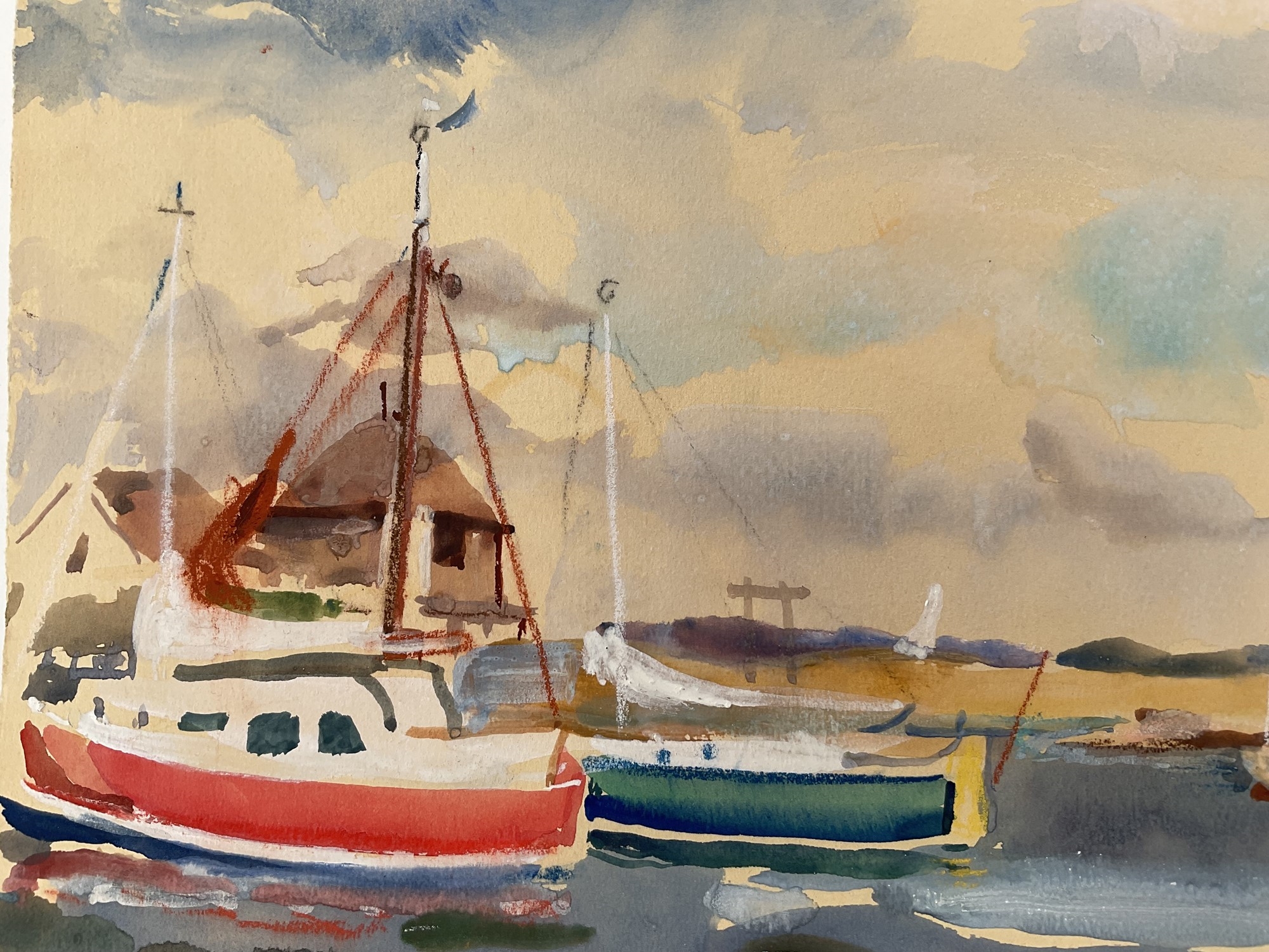 Artwork by Jean Dryden Alexander, 'Sunshine on the Backwater, Made of watercolour