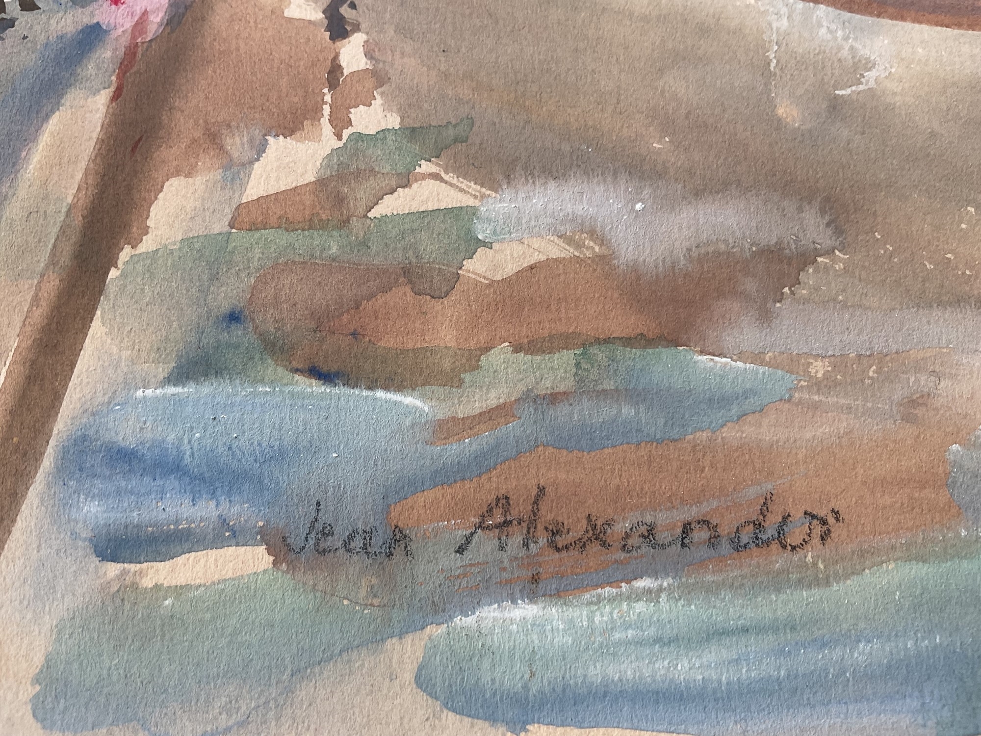 Artwork by Jean Dryden Alexander, 'Stormy weather, Made of watercolour