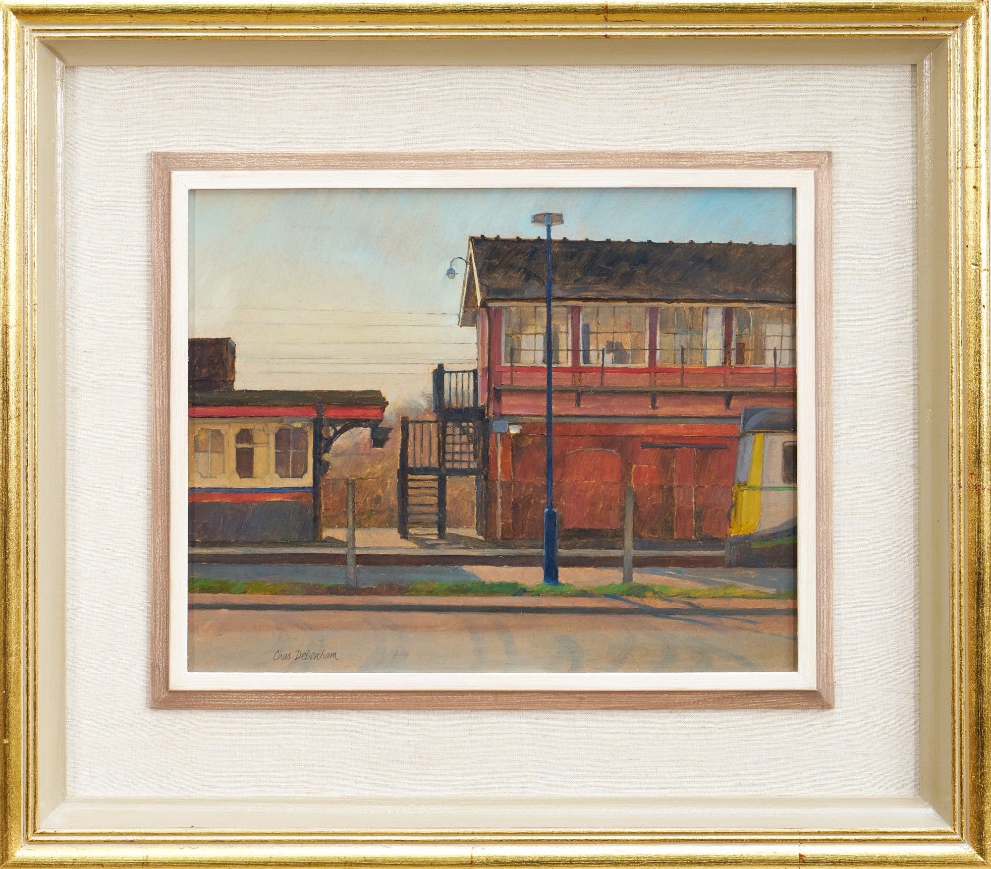 Artwork by Charles Debenham, The Station at Thorpe le Soken, Made of oil on board