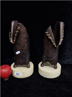 A pair of unusual Irish made candle holders - Padraig O'Murchie