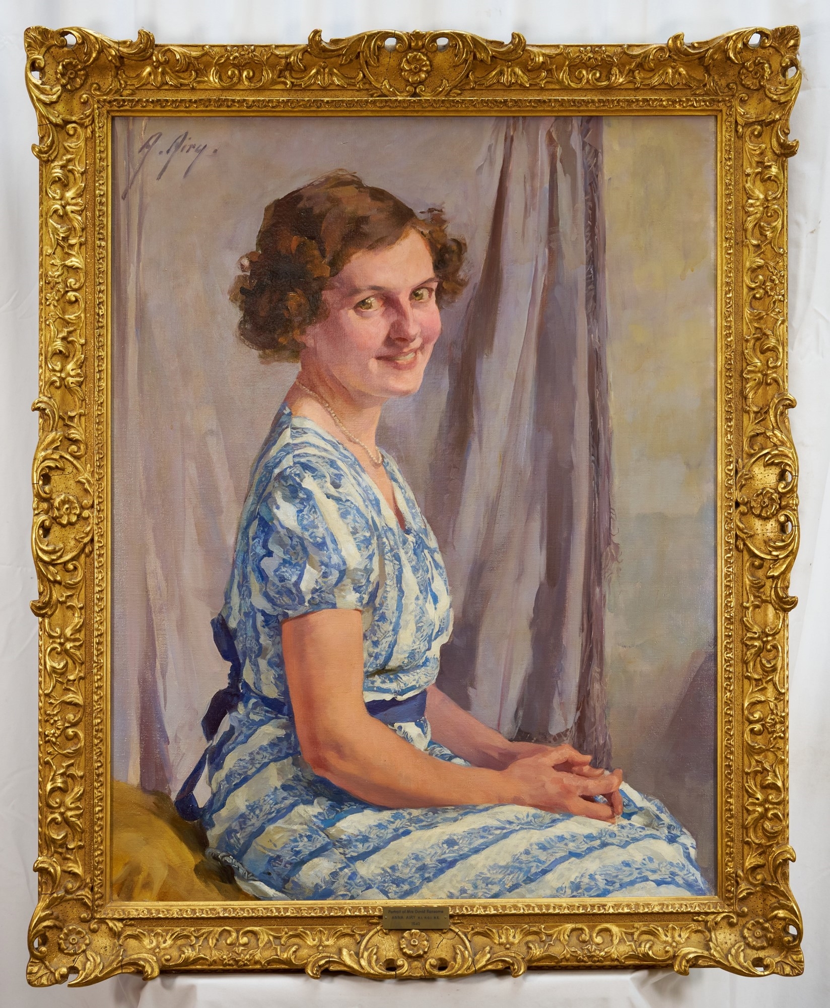 Artwork by Anna Airy, portrait of Mrs David Ransome, Made of oil on canvas