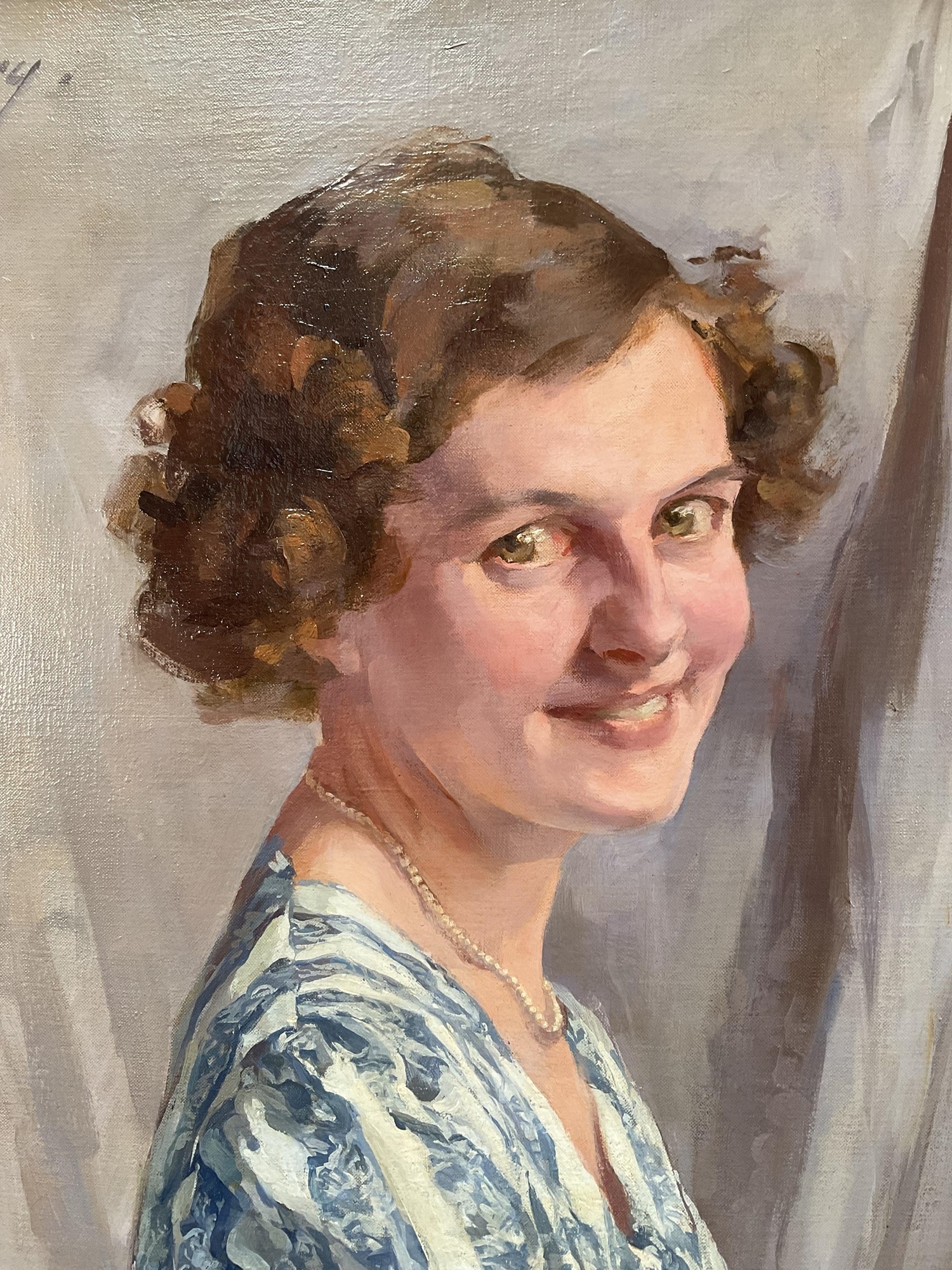 Artwork by Anna Airy, portrait of Mrs David Ransome, Made of oil on canvas