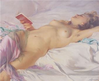 En lisant Alfred de Musset - Daniel Sabater y Salabert