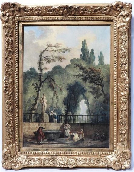 Hubert Robert | Hubert ROBERT after A bucolic scene in a park ...