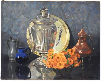 Still life with samovar - Jane Chauleur-Ozeel
