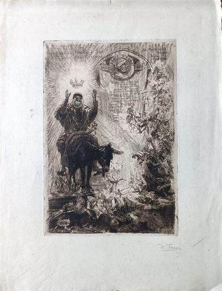 Engraving - "Dîner au moulin à s - Lot by Charles Jouas