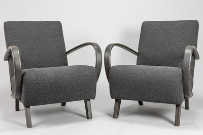 pair of armchairs with a design by Jindrich Halabala from around 1930 by Jindrich Halabala, 1930