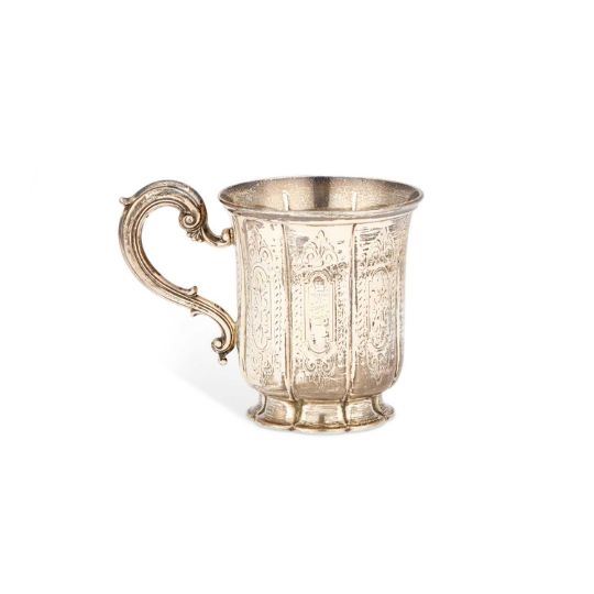 A VICTORIAN SILVER MUG by John Barnard, 1857