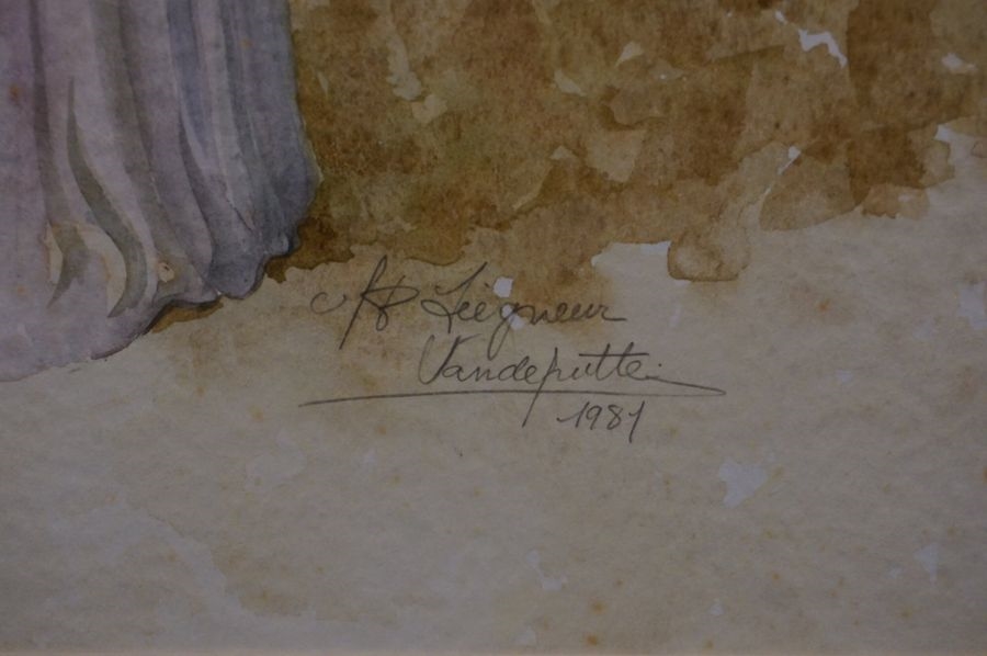 Artwork by Adrien Van de Putte, Bouquet de fleurs, Made of watercolour