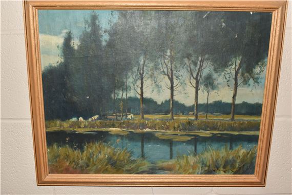 William Bagnall Gelder | A RIVER LANDSCAPE WITH TREES | MutualArt