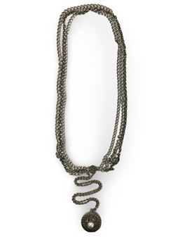 Miriam Haskell Silver 3 Strand Chain Necklace - Miriam Haskell