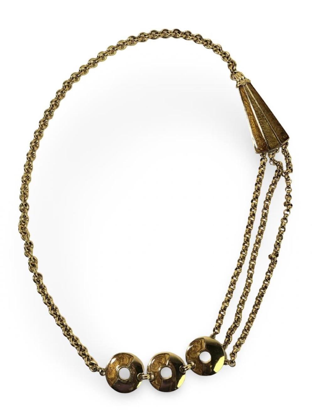 Artwork by Unknown , Impressive Trifari Gold Tone Jewelry Set, Made of Gold