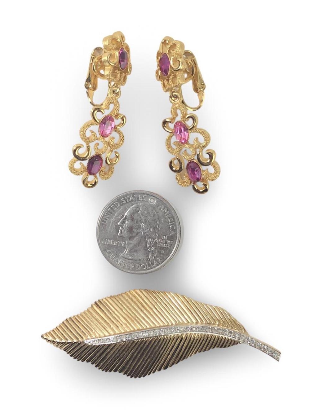 Artwork by Unknown , Impressive Trifari Gold Tone Jewelry Set, Made of Gold