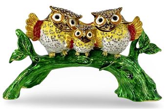 Yu Feng Perched Owls Trinket Box - Yu Feng