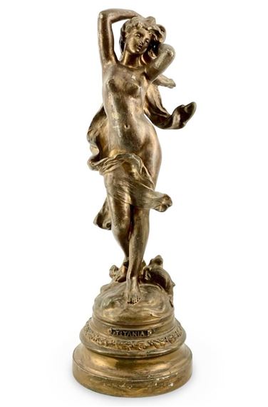 French Painted Die Cast Titania Sculpture - Midsummer