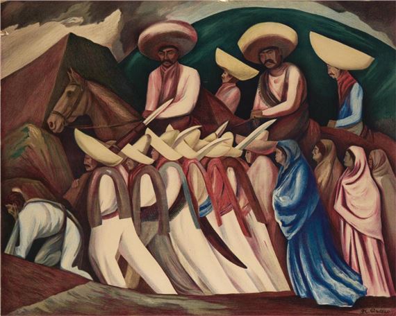 José Clemente Orozco | Zapatistas Marching, c1930 (Circa 1930) | MutualArt