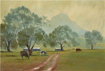 Mount Sturgeon Through Rain (Grampians Victoria) - Murray Bishop