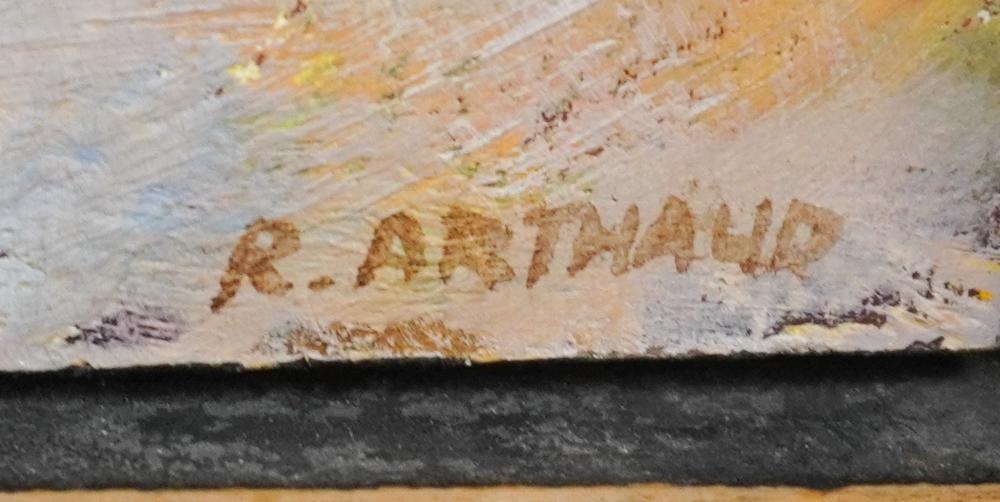 Artwork by Ron Arthaud, Les Arbres  and Winter Sun, Made of Oil on Board