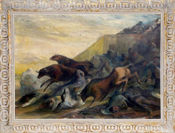 RUNNING OF THE BULLS - John August Groth