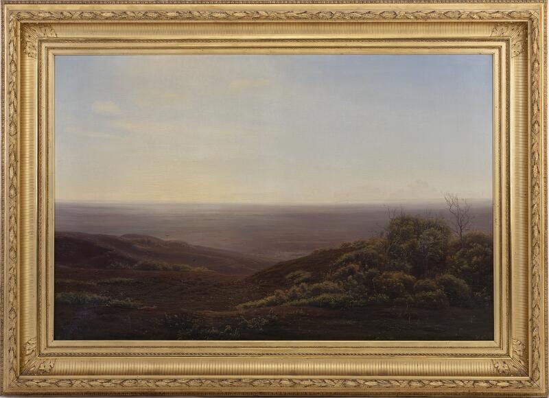 Artwork by Harald Frederik Foss, Autumn in Store Vildmose near Vendsyssel, North of Jutland, Made of Oil on canvas