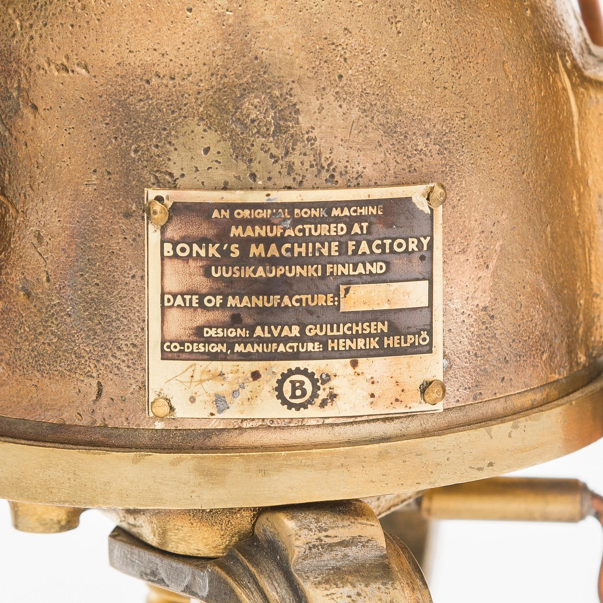 Artwork by Alvar Gullichsen, Alvar Gullichsen, An Original Bonk Machine, Made of Metal, glass