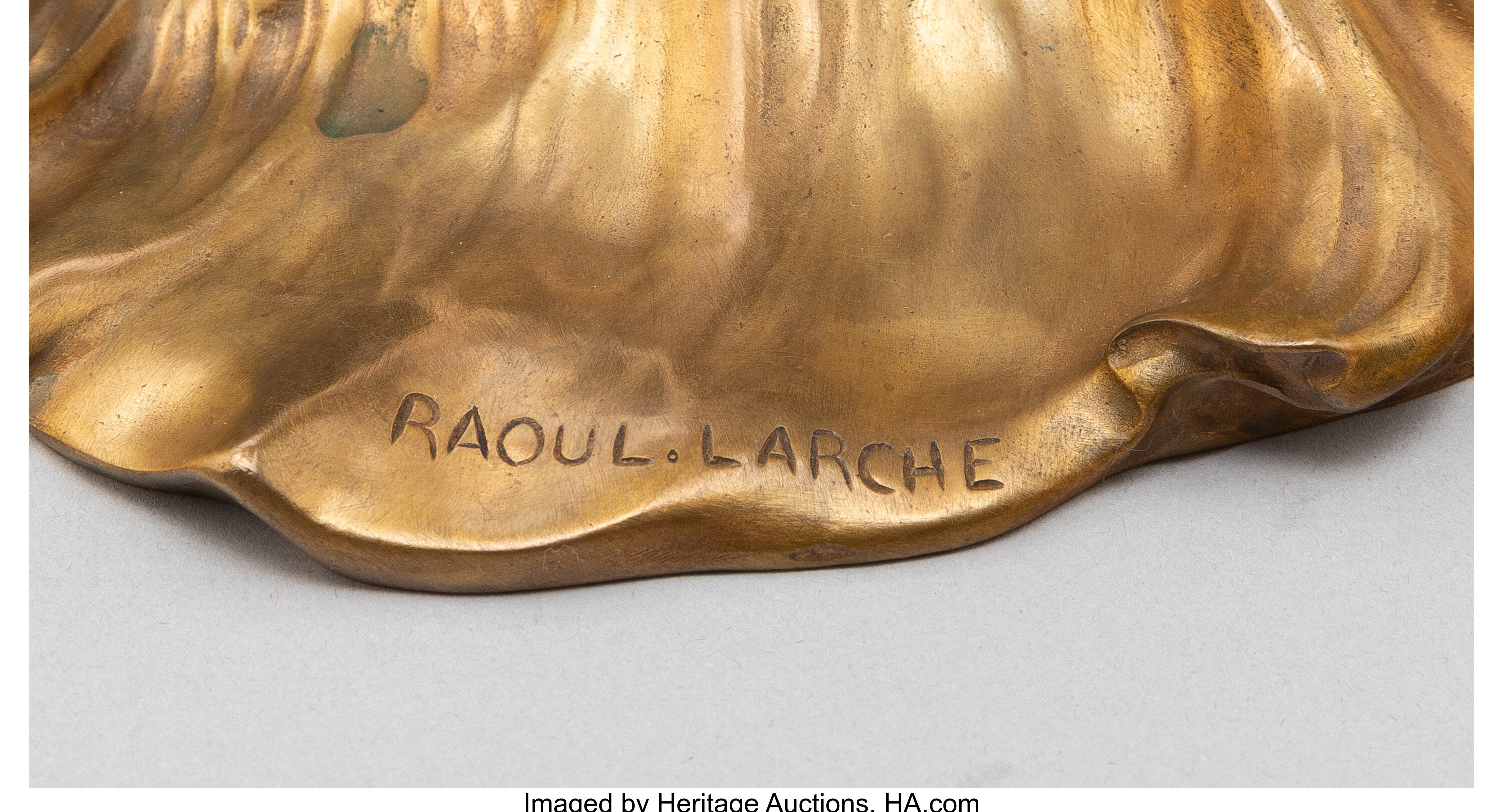 Artwork by Raoul François Larche, Loïe Fuller Table Lamp, circa 1900, Made of Gilt bronze