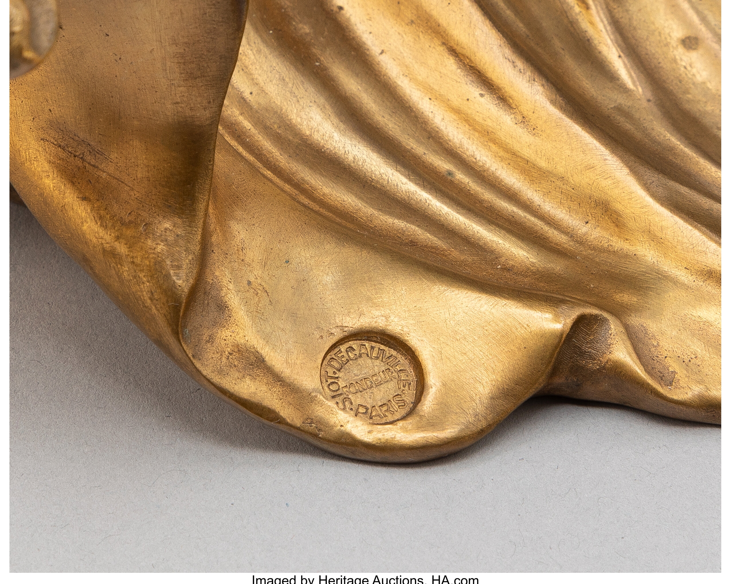 Artwork by Raoul François Larche, Loïe Fuller Table Lamp, circa 1900, Made of Gilt bronze