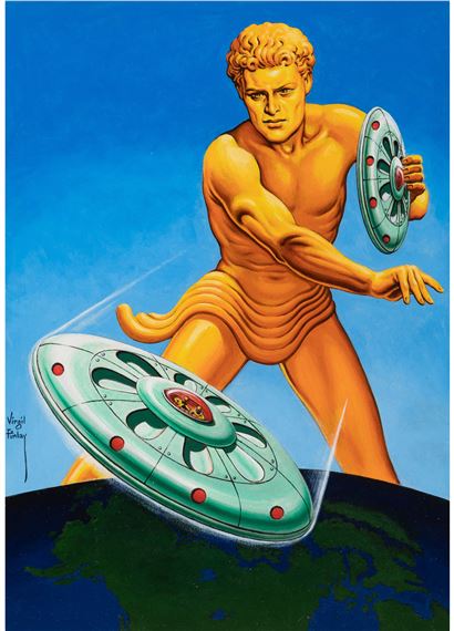 Virgil Finlay | The Discus Thrower, Fantastic Universe Science Fiction ...