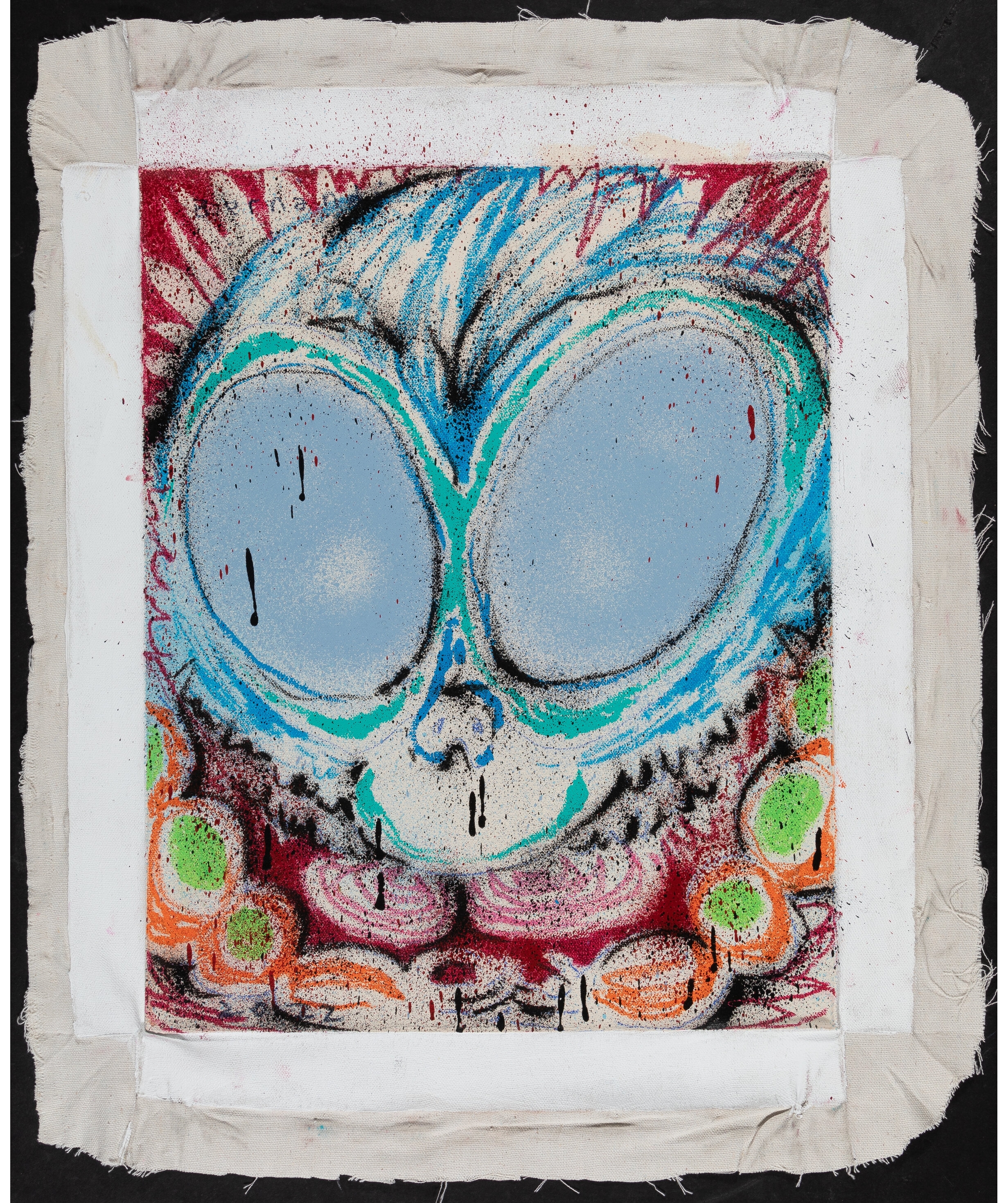 Artwork by Bernandi Desanda, Baby Blue Eyes, 2022, Made of Acrylic and spray paint on canvas