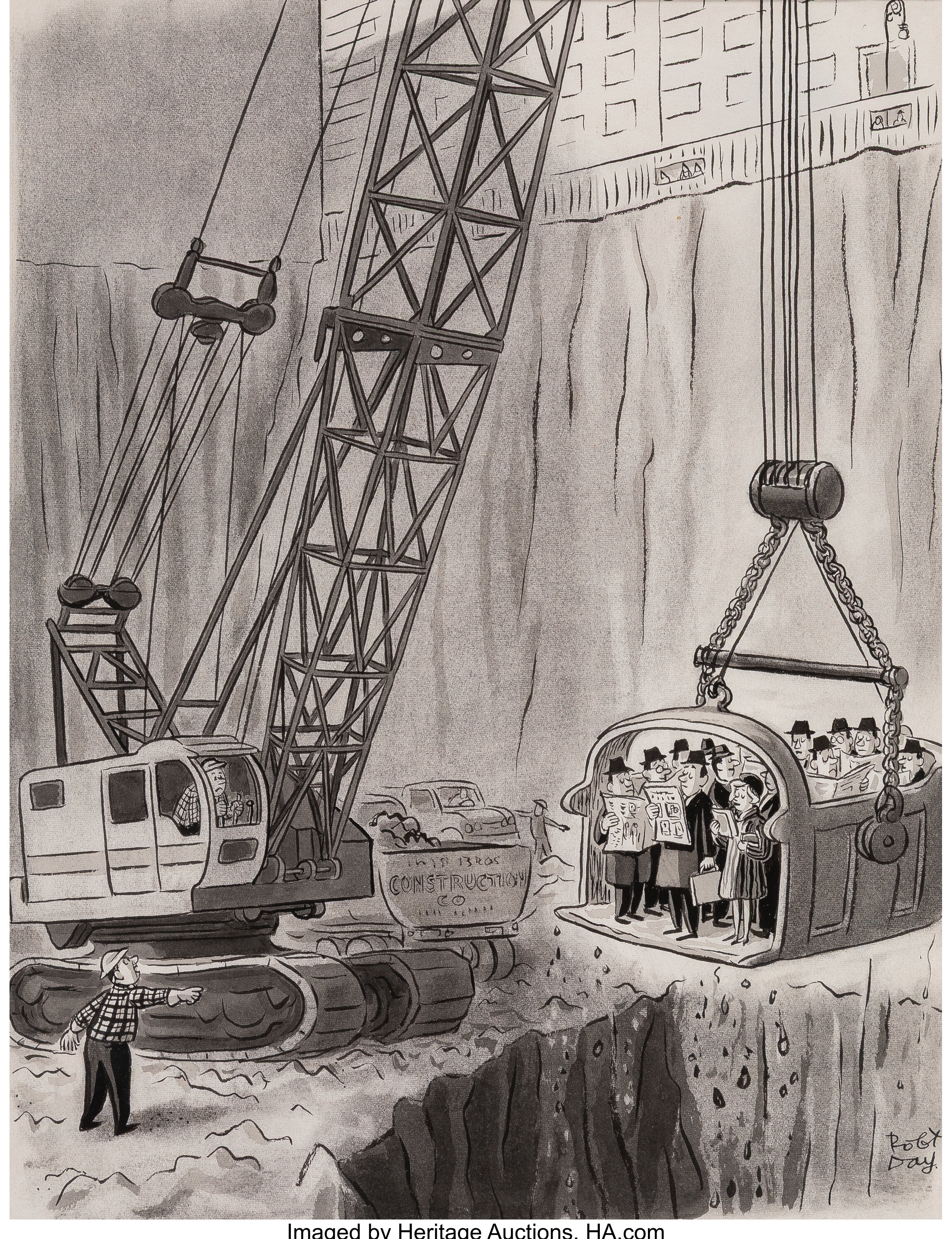 Artwork by Robert Day, Look, Harry, You Bumped into the Subway Again!, New Yorker cartoon, Made of ink and wash on paper