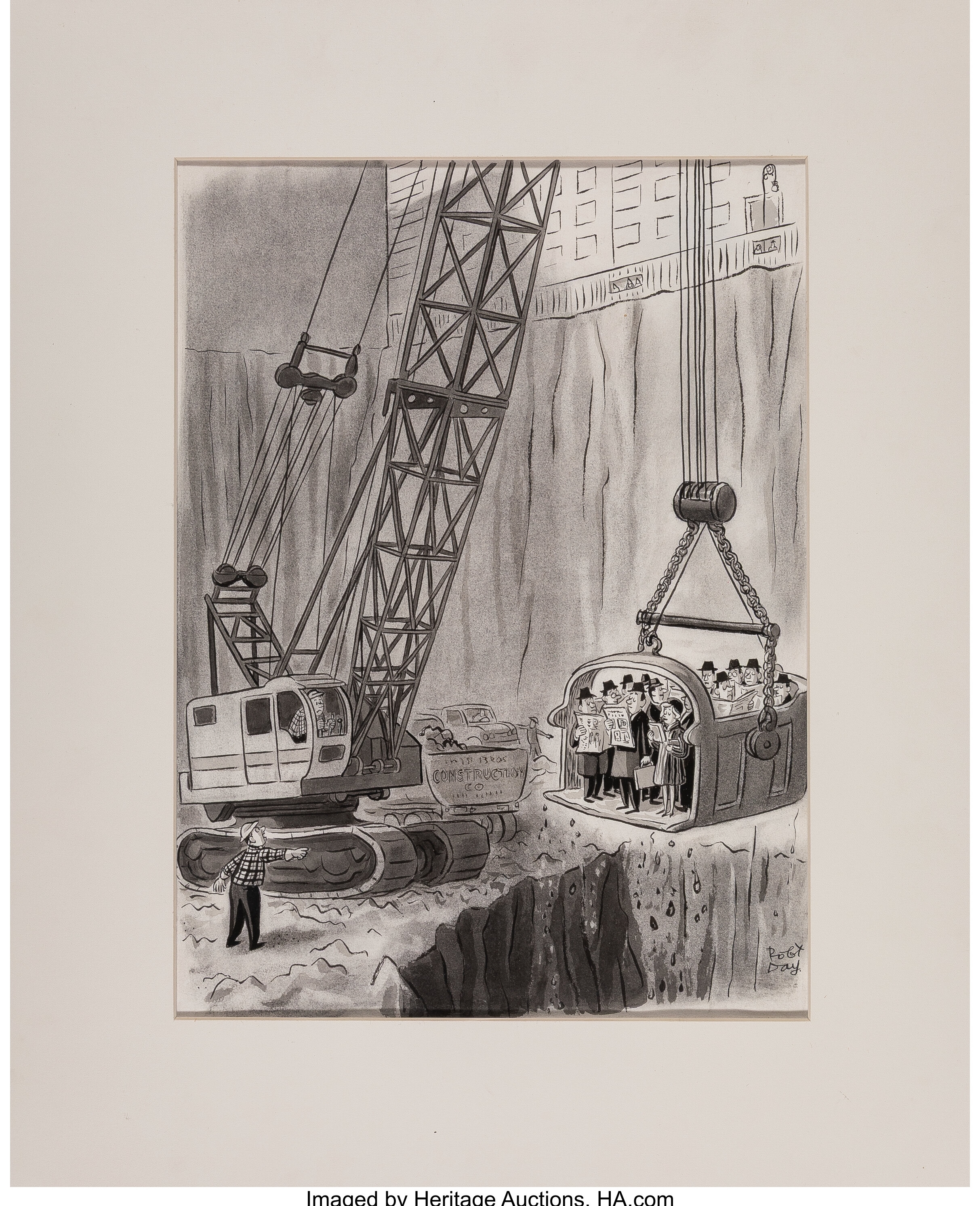 Artwork by Robert Day, Look, Harry, You Bumped into the Subway Again!, New Yorker cartoon, Made of ink and wash on paper